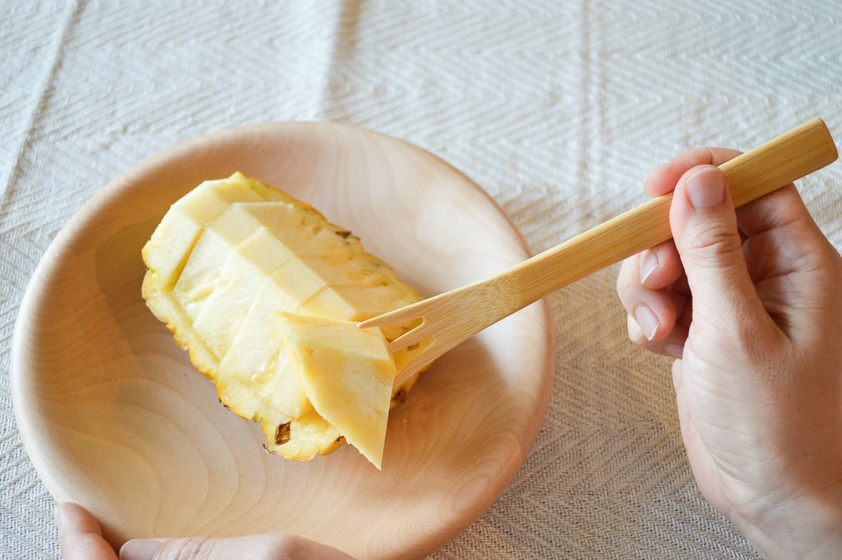 Dessert Fork S, L [ Natural, Red ] / Mōsō bamboo / Ōita-JPN 211110