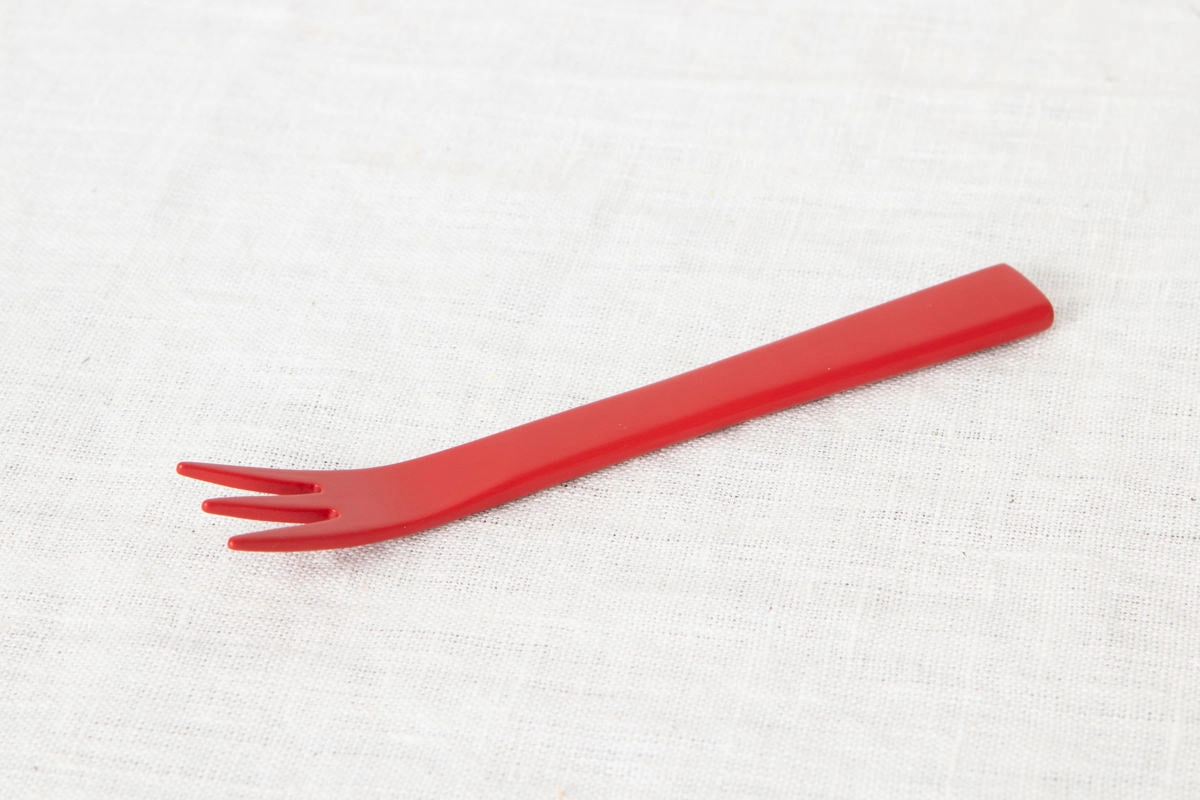 Dessert Fork S, L [ Natural, Red ] / Mōsō bamboo / Ōita-JPN 211110