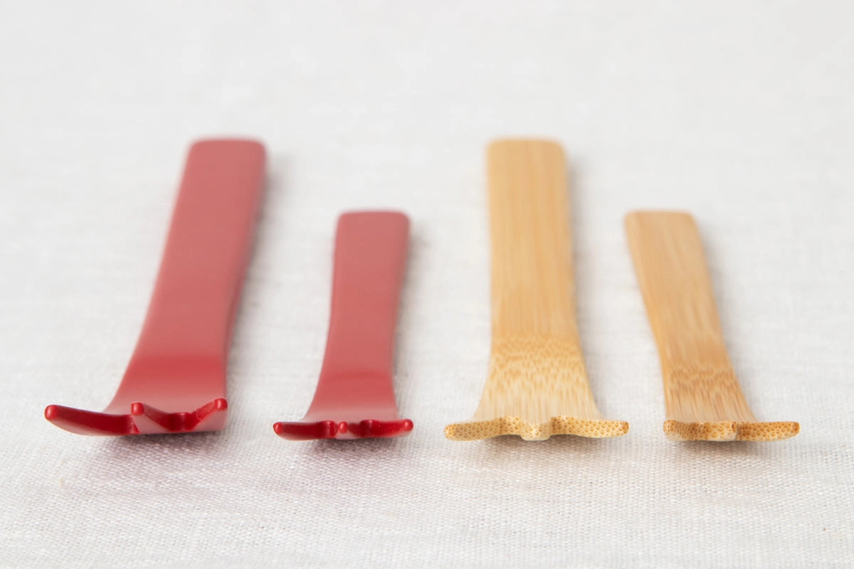 Dessert Fork S, L [ Natural, Red ] / Mōsō bamboo / Ōita-JPN 211110