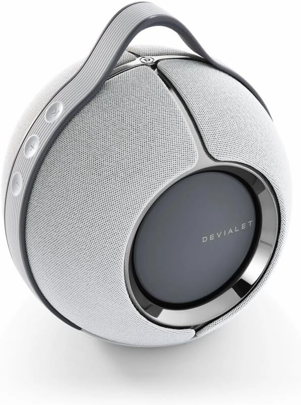 Devialet - Mania Portable Smart Speaker Light Grey- Premium Compact Sound - High-Fidelity Audio in Compact Design - Deep Bass, Smooth Connectivity, Adaptive Sound, Durable Design