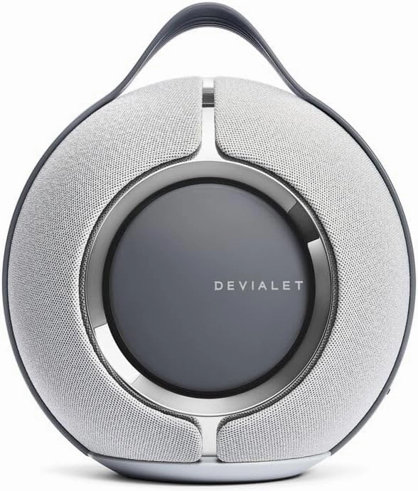 Devialet - Mania Portable Smart Speaker Light Grey- Premium Compact Sound - High-Fidelity Audio in Compact Design - Deep Bass, Smooth Connectivity, Adaptive Sound, Durable Design