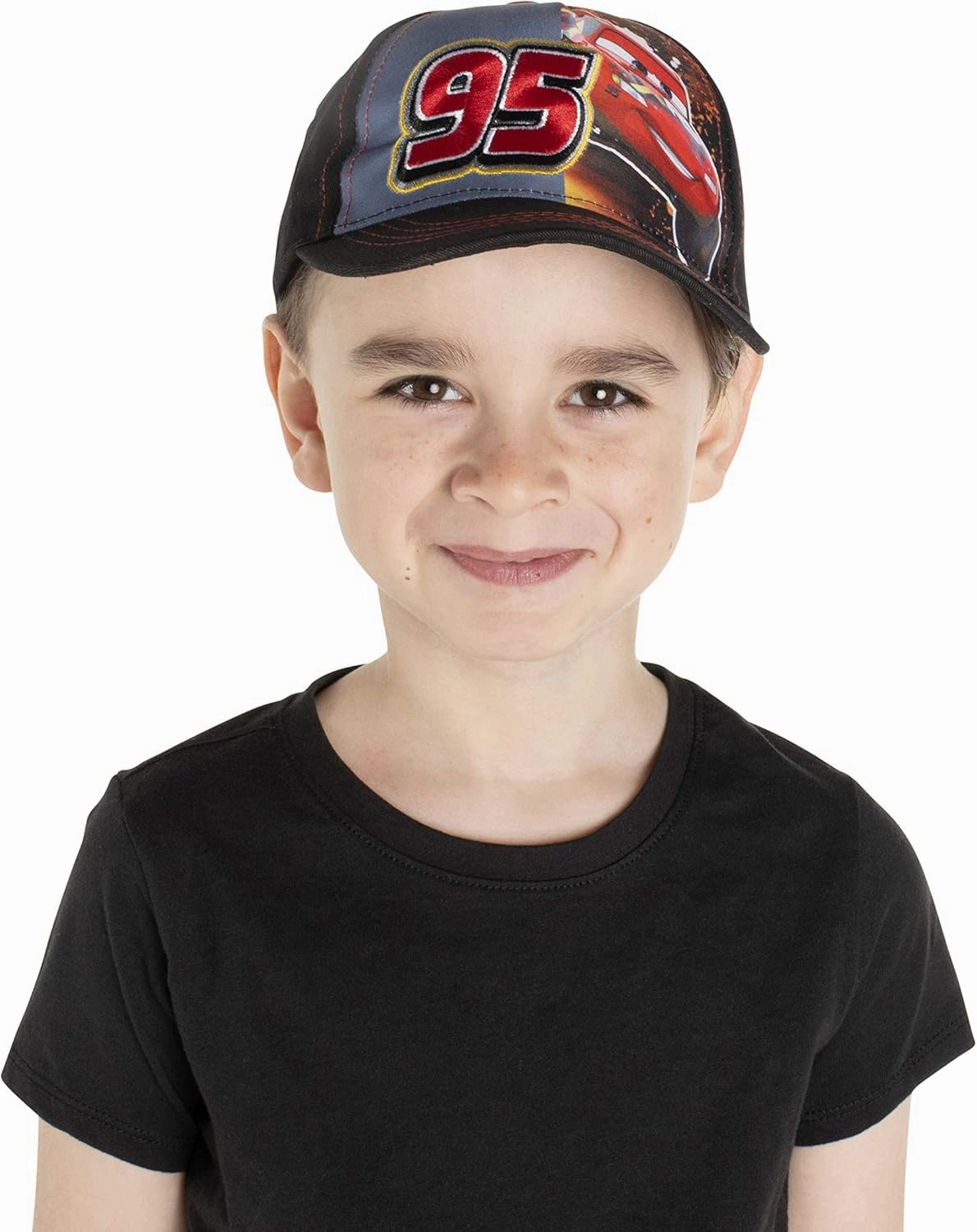 Disney Boys' Baseball Hat, Lightning McQueen Adjustable Cap for Toddler 2-4 Or Kids Ages 4-7