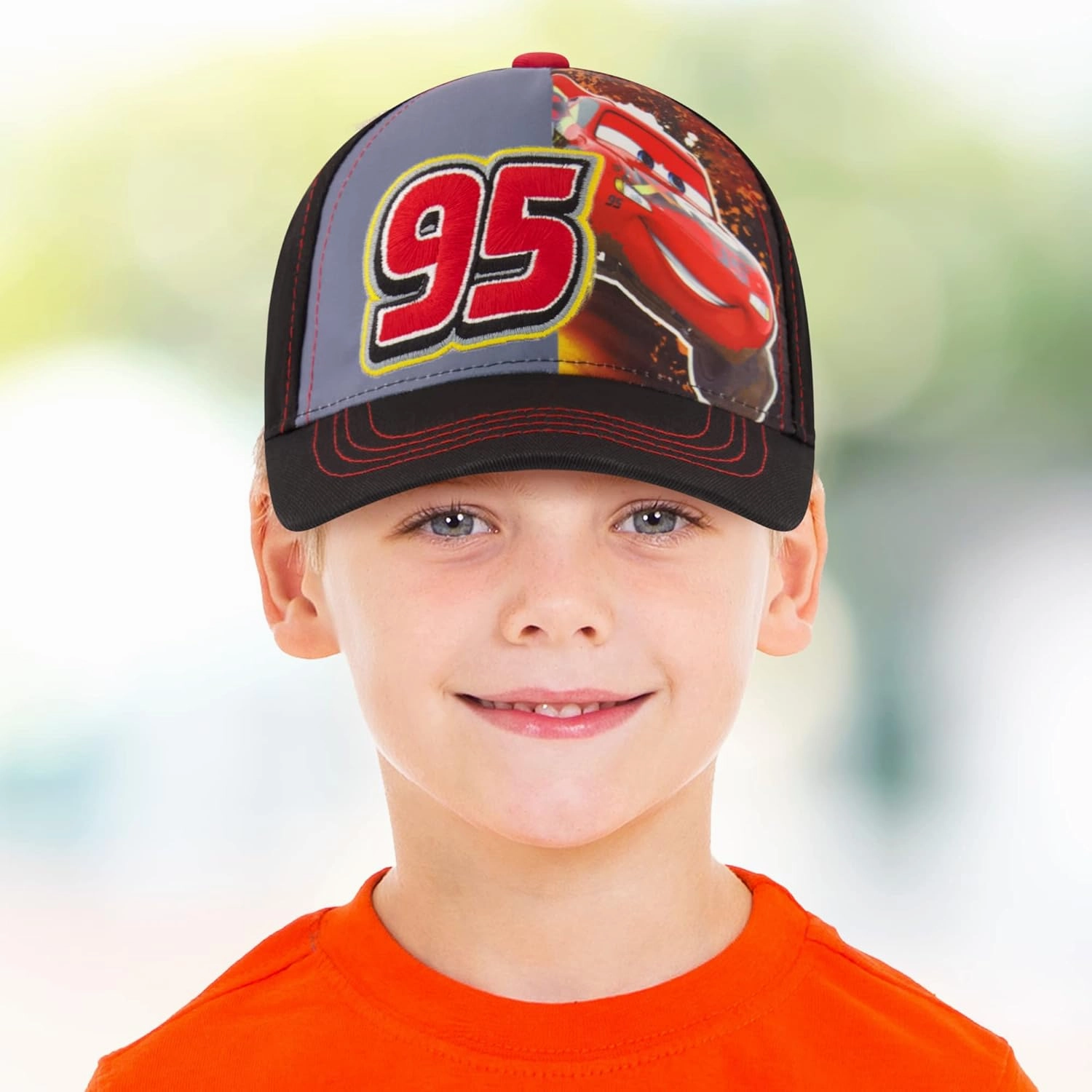 Disney Boys' Baseball Hat, Lightning McQueen Adjustable Cap for Toddler 2-4 Or Kids Ages 4-7