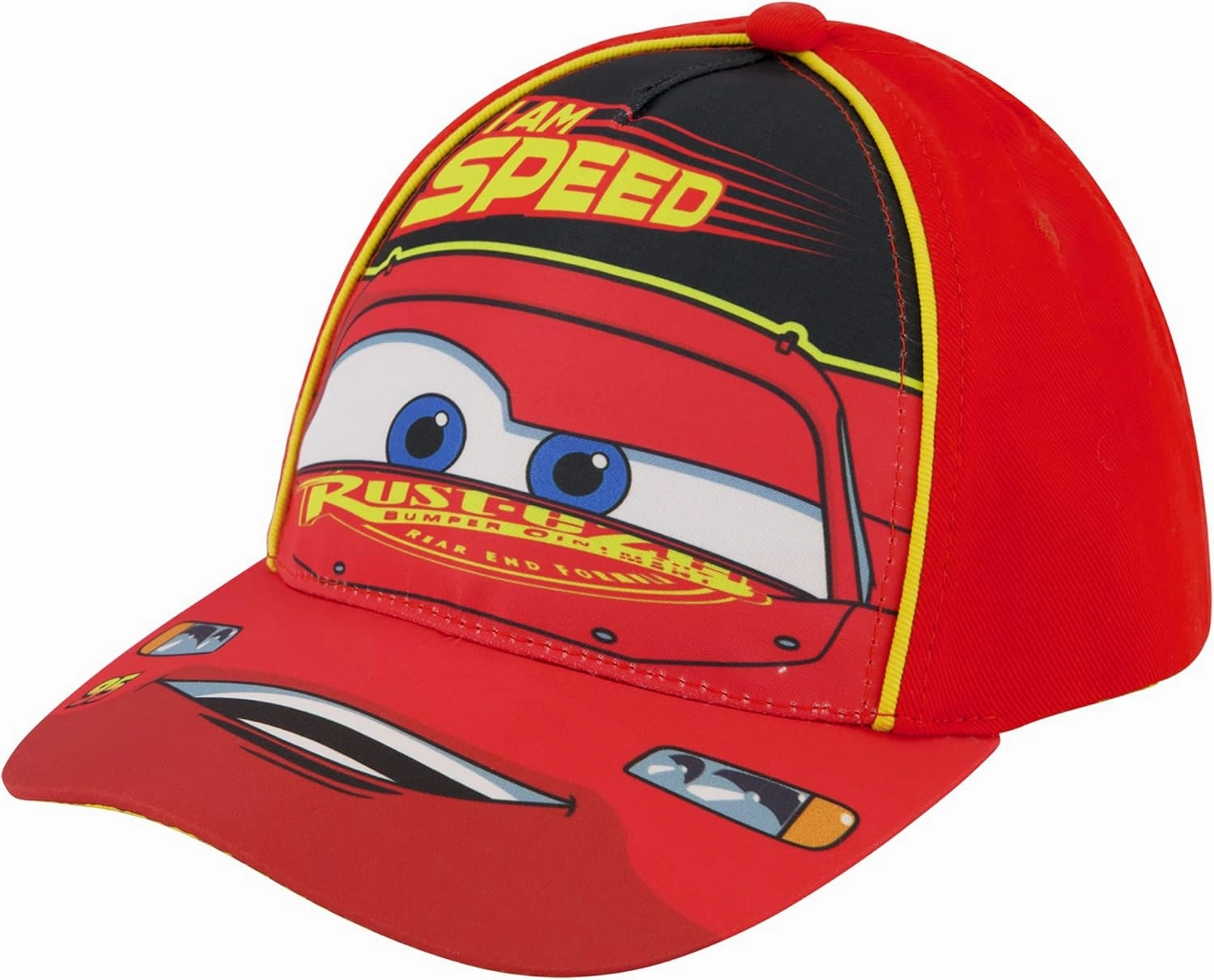 Disney Boys' Baseball Hat, Lightning McQueen Adjustable Cap for Toddler 2-4 Or Kids Ages 4-7