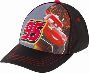 Disney Boys' Baseball Hat, Lightning McQueen Adjustable Cap for Toddler 2-4 Or Kids Ages 4-7