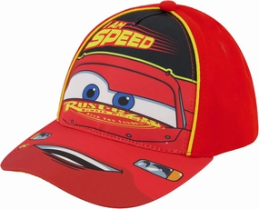 Disney Boys' Baseball Hat, Lightning McQueen Adjustable Cap for Toddler 2-4 Or Kids Ages 4-7
