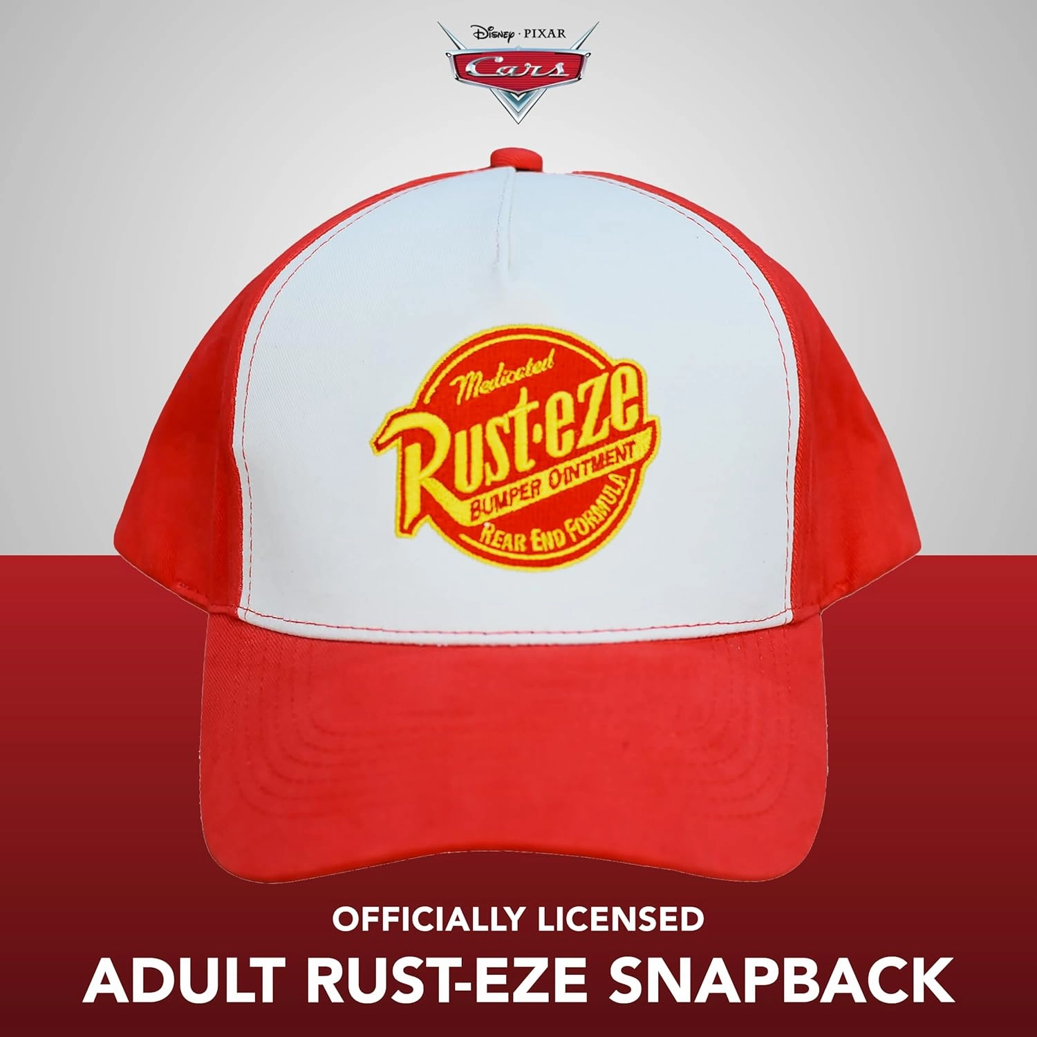 Disney Pixar Cars Baseball Cap, Cotton Adjustable Adult Hat, Red, One Size