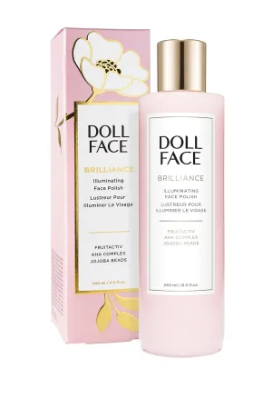 DOLL FACE Brilliance Illuminating Face Polish | Facial Exfoliator Scrub | Pore Purifier | 8oz