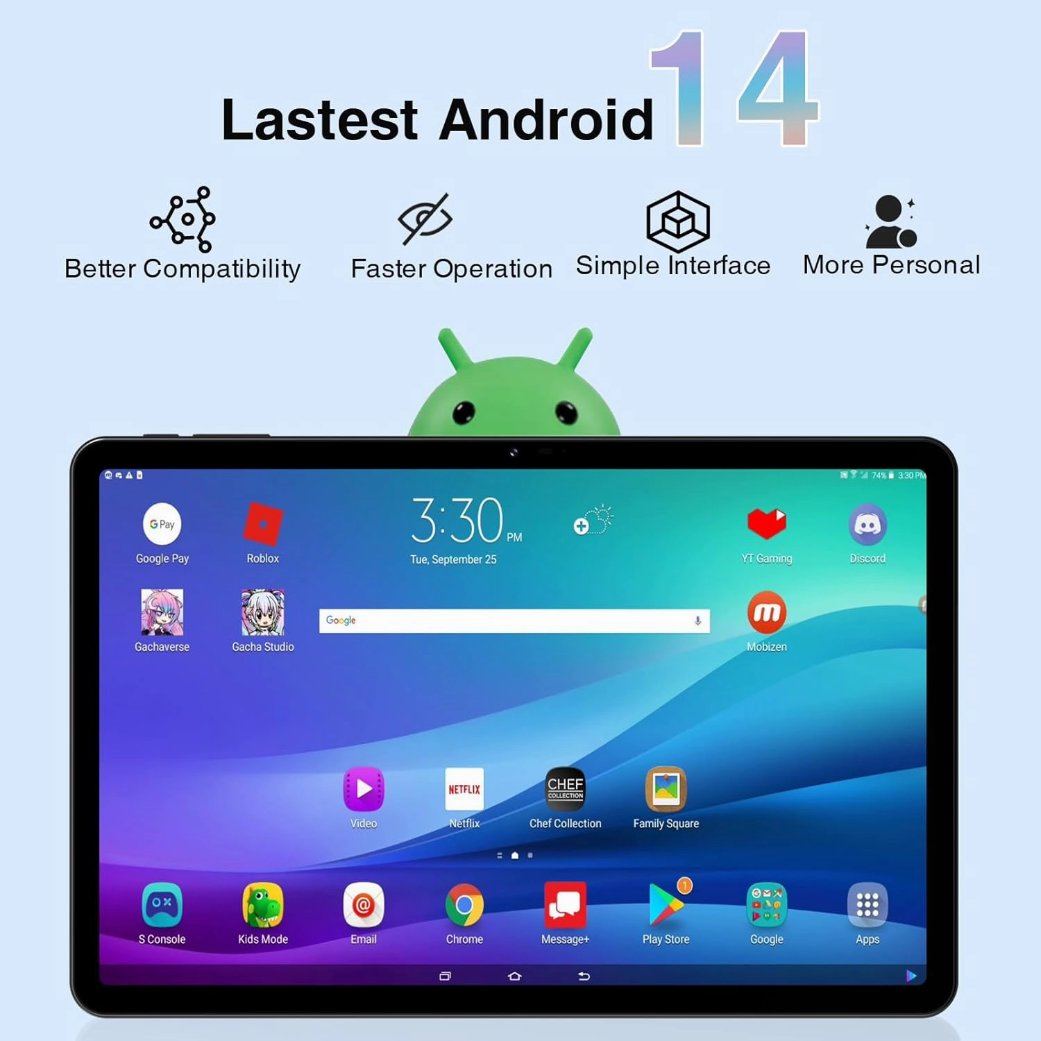 DOOGEE T30SE Tablet, 2.4 K 11 Inch Android14 Tablet with 9GB RAM 128GB ROM 1TB Expand, Octa Core Processor, 8580mAh, Dual 13MP Camera, 4 Speakers, 5G WiFi 4G LTE, BT5.0, GPS, Black