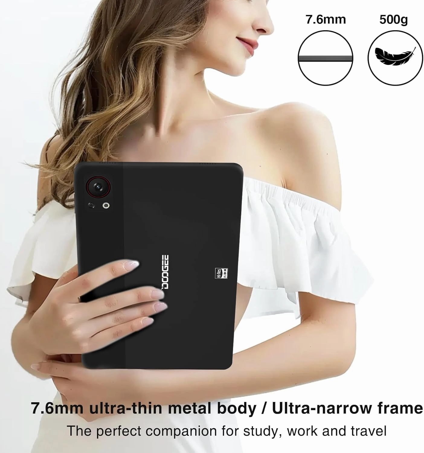 DOOGEE T30SE Tablet, 2.4 K 11 Inch Android14 Tablet with 9GB RAM 128GB ROM 1TB Expand, Octa Core Processor, 8580mAh, Dual 13MP Camera, 4 Speakers, 5G WiFi 4G LTE, BT5.0, GPS, Black