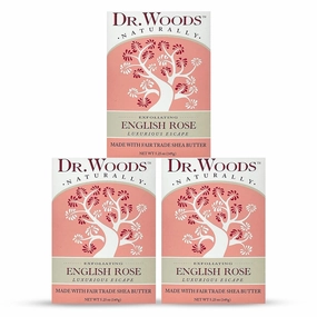 Dr. Woods Dr. woods skin lightening english rose bar soap with organic shea butter, 5.25 ounce (pack of 3)