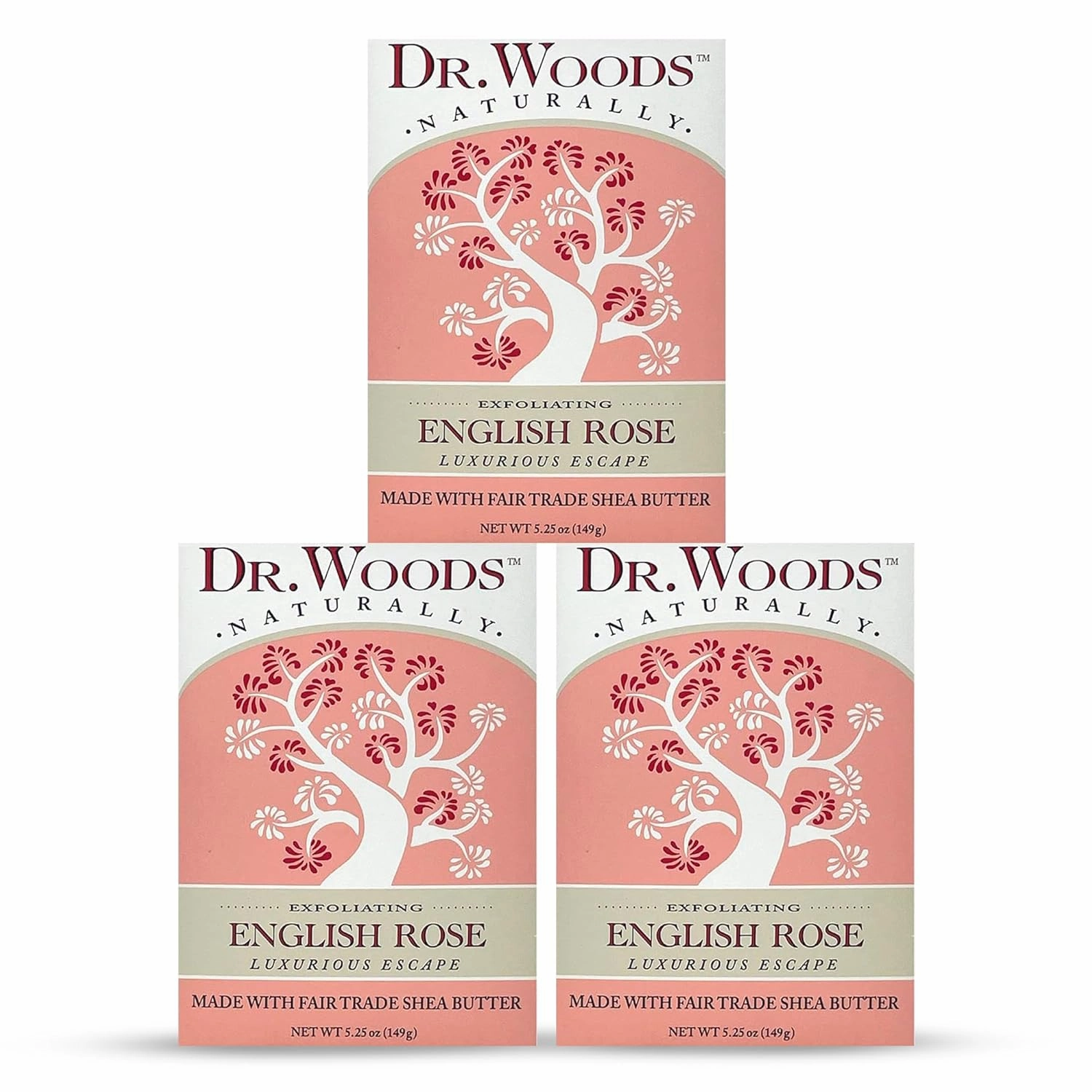 Dr. Woods Dr. woods skin lightening english rose bar soap with organic shea butter, 5.25 ounce (pack of 3)
