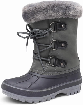 DREAM PAIRS Boys & Girls Faux Fur-Lined Ankle Winter Snow Boots