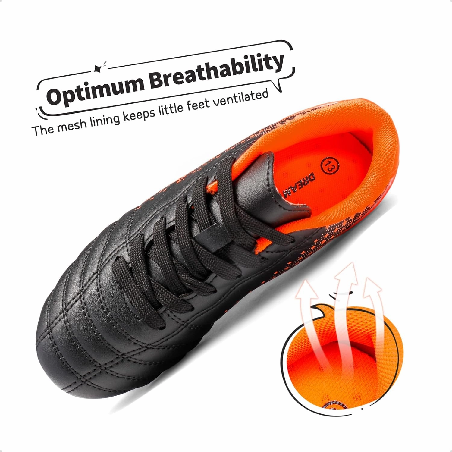 DREAM PAIRS Boys Girls Outdoor Sport Football Shoes Soccer Cleats for Little/Big Kid