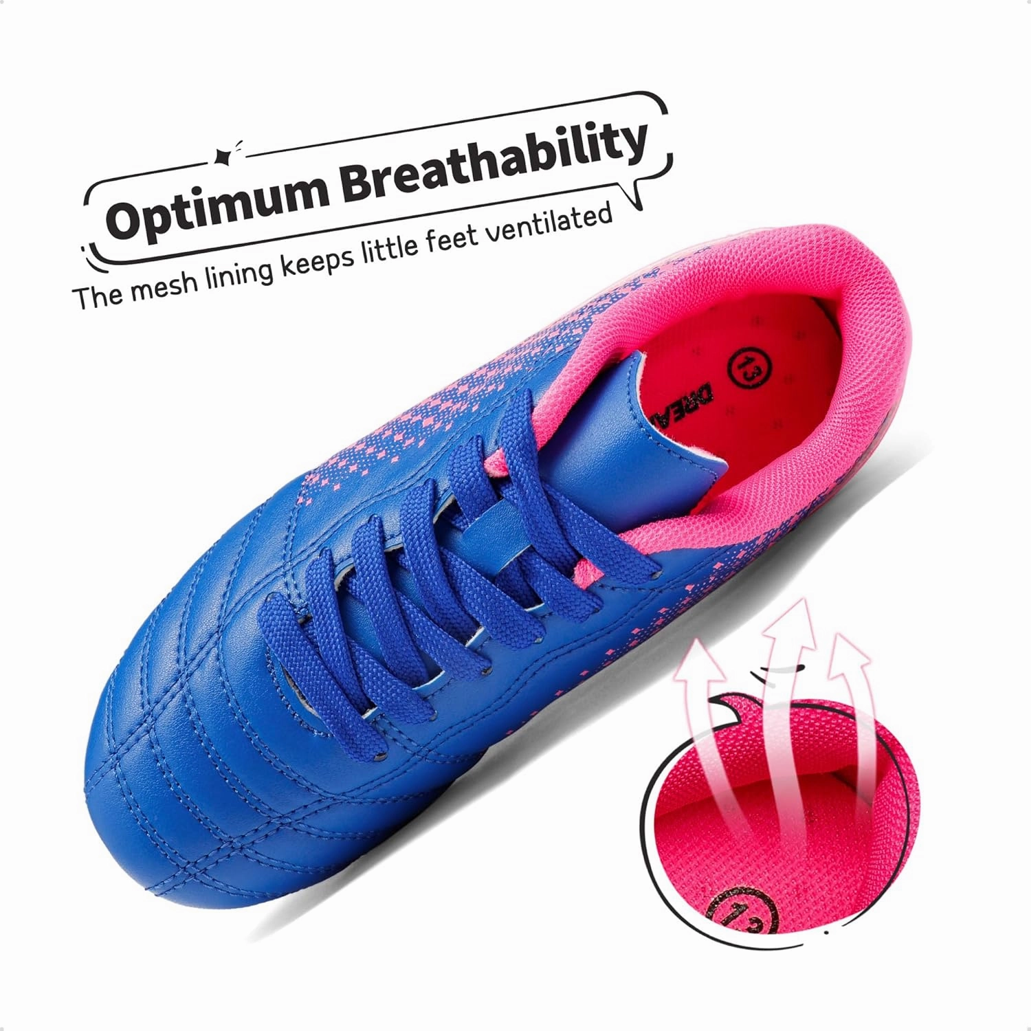 DREAM PAIRS Boys Girls Outdoor Sport Football Shoes Soccer Cleats for Little/Big Kid