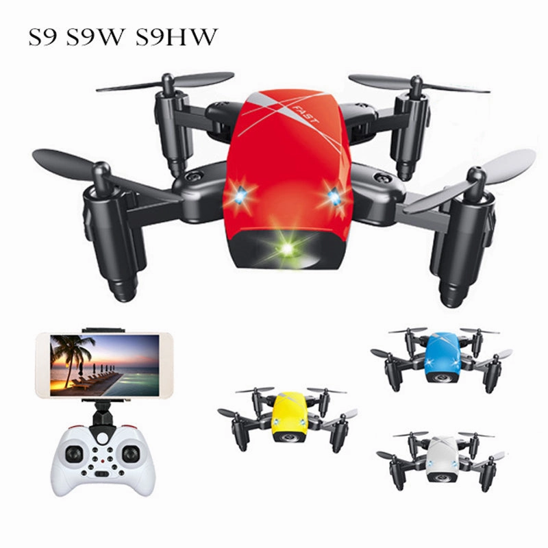 Drone HD Altitude Foldable Pocket Dron RC Camera Drone RC Mini Time-sensitive Helicopter S9W Quadcopter Drone Hold FPV Wifi S9HW S9 Positive testimonials Micro With