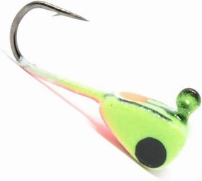 Drop Kick 1/32 Oz White Green Glow Bar Ice Fishing Jig Highly Efficient Lures for Various Kinds of Fish Jagg0le0674