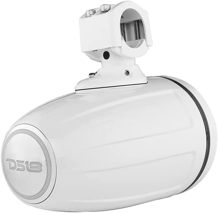 DS18 NXL-X6TP/WH Hydro 6.5" Marine Towers with Integrated RGB LED Lights High Performance, Marine Grade IP65 Rated, 300 W Max 150 W RMS 4 Ohms (Pair)