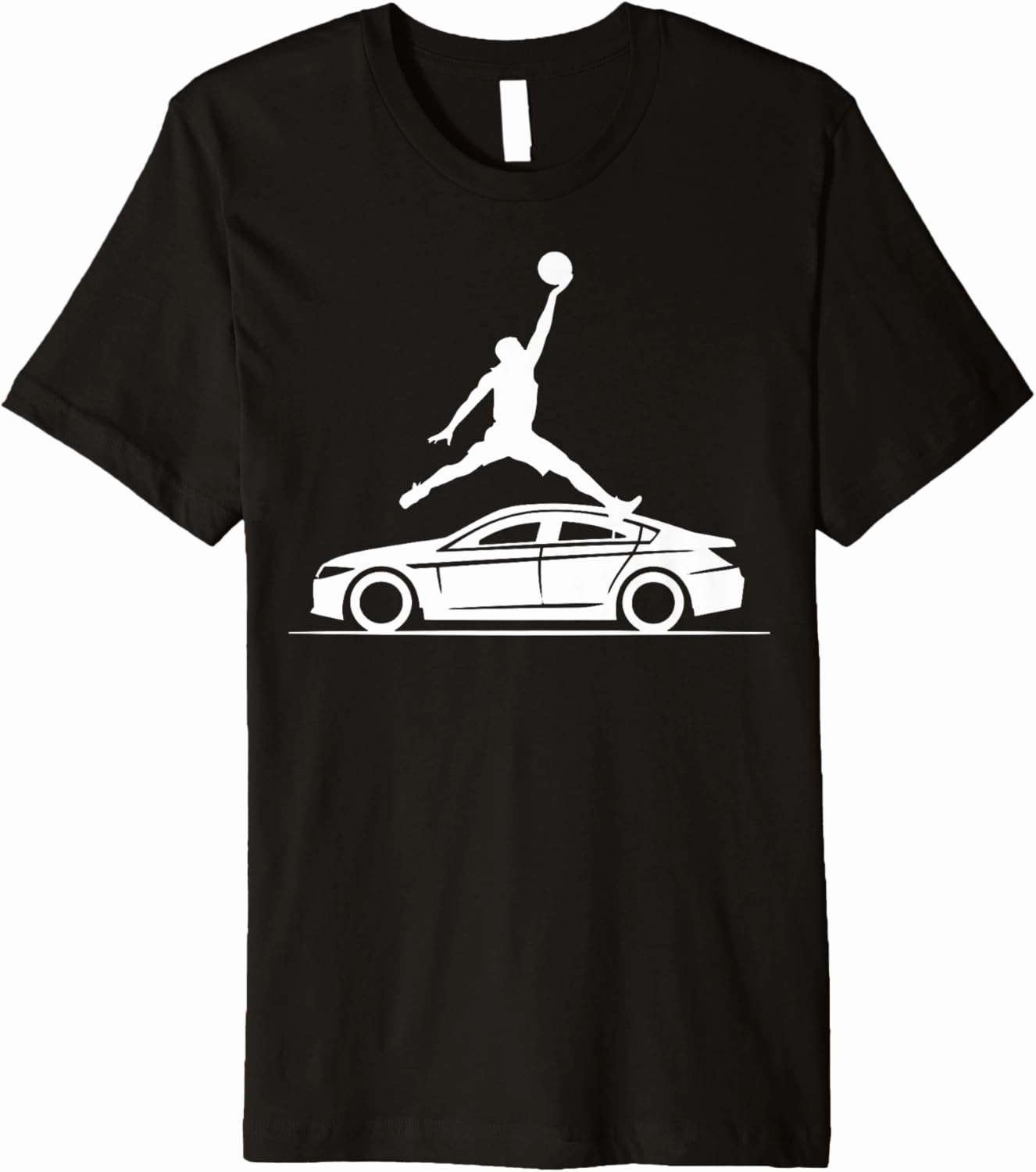 Dunking Over A Car Dunk Champion Premium T-Shirt