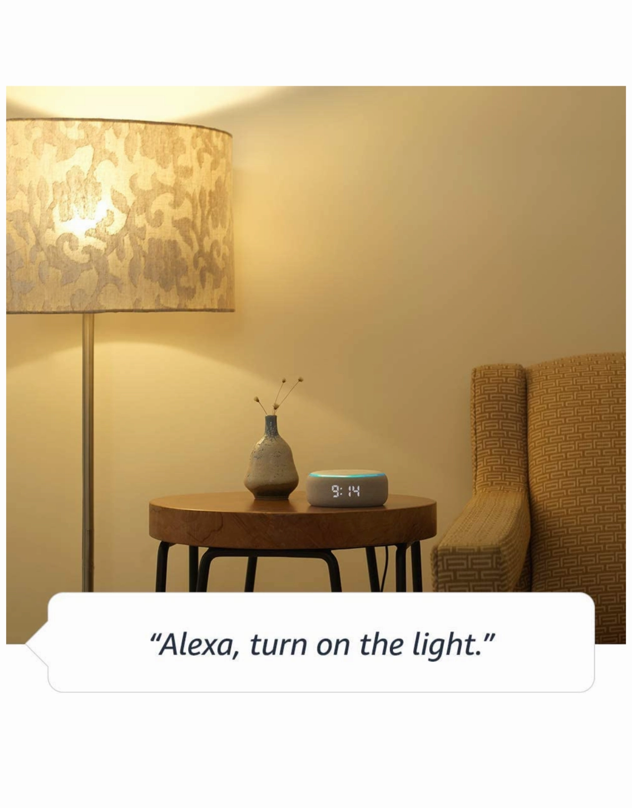 Echo Dot (3rd Gen) with clock - New and improved smart speaker with Alexa and LED display (White)