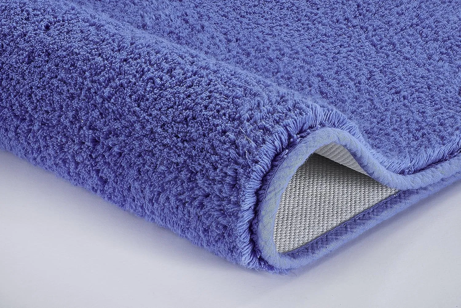 Eco Living Kansas Non-Skid Cotton Bathroom Rug (27.6x47.2in, Blue)