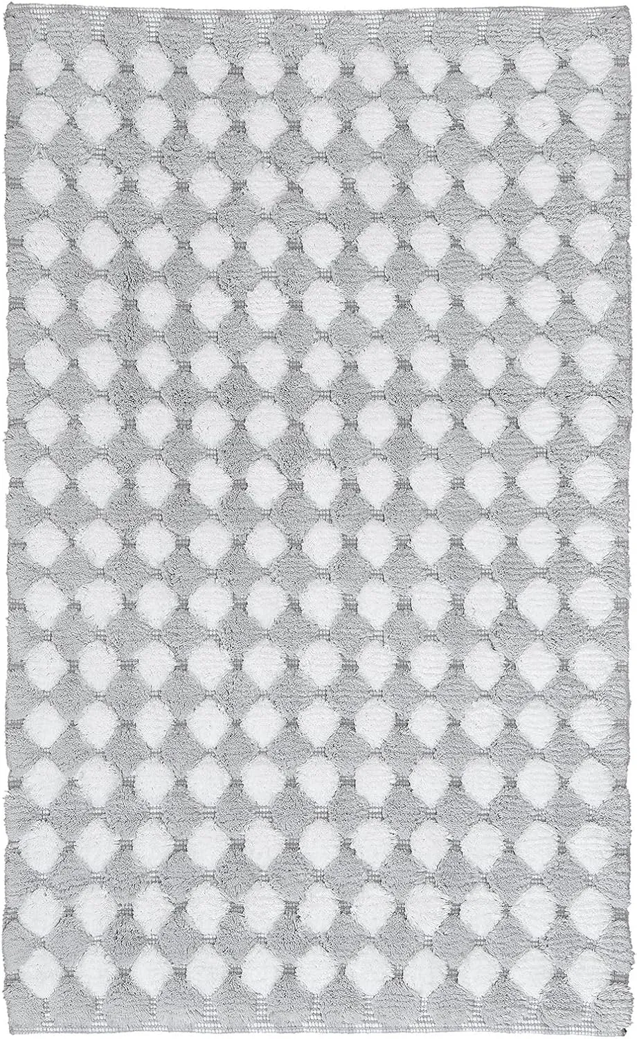 Eco Living Merida Natural Cotton Bathroom Rugs (27.6x47.2in, Silver Grey)
