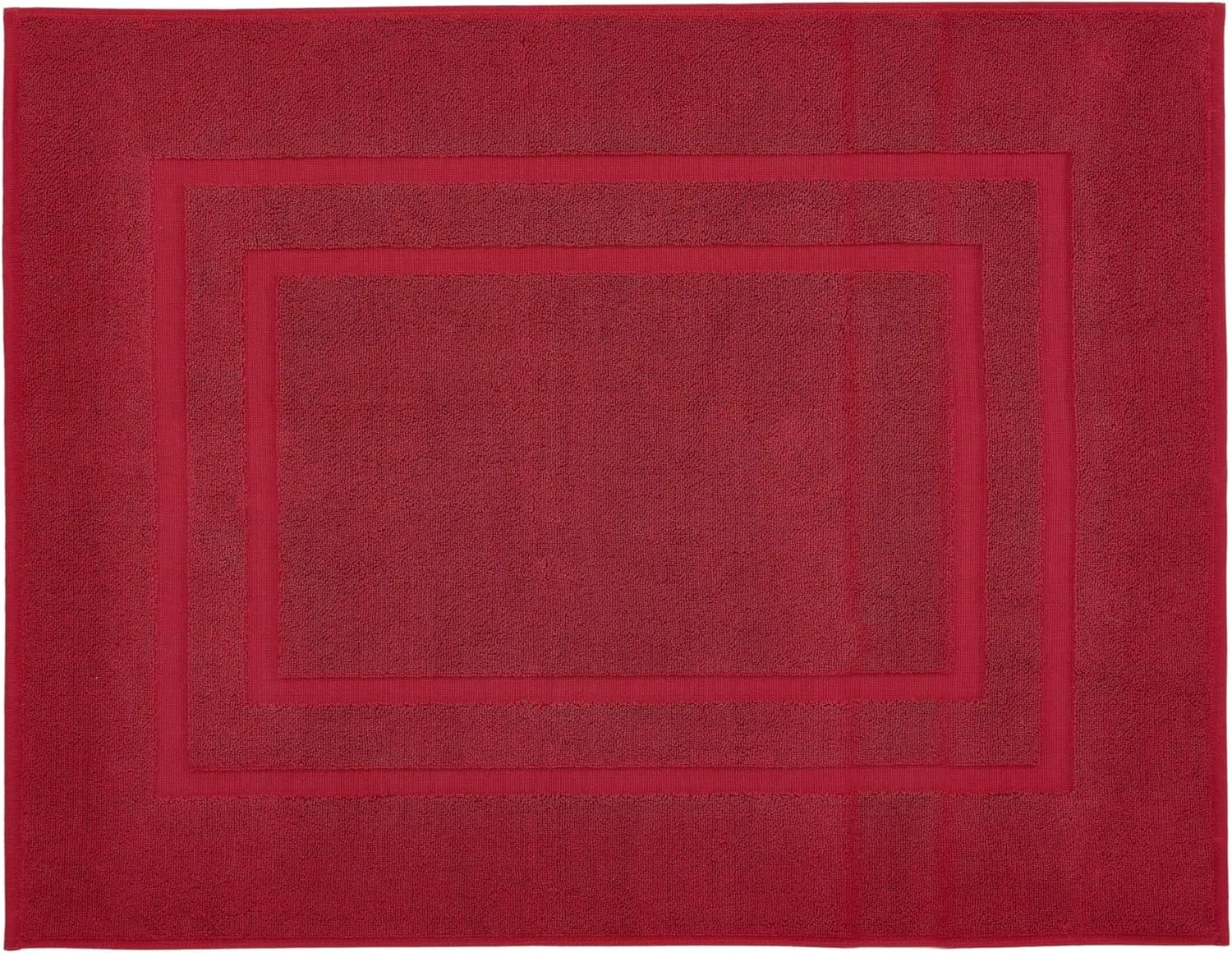 Eco Living Plaza 100% Natural Cotton Terry Cloth Rugs 23.6x31.5in [60x80cm] (Red)