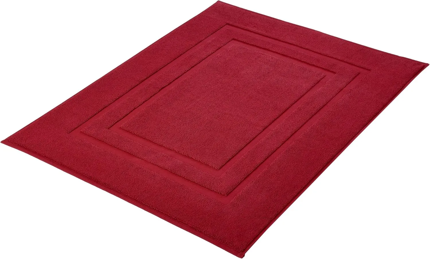Eco Living Plaza 100% Natural Cotton Terry Cloth Rugs 23.6x31.5in [60x80cm] (Red)