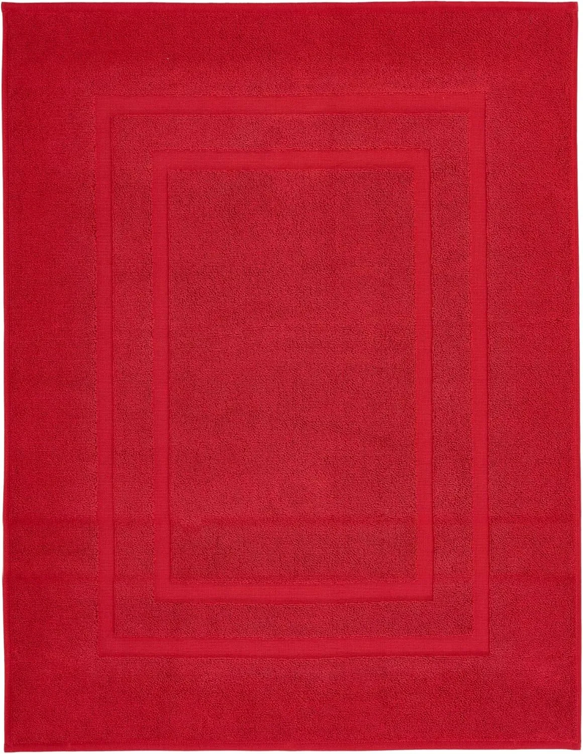 Eco Living Plaza 100% Natural Cotton Terry Cloth Rugs 23.6x31.5in [60x80cm] (Red)
