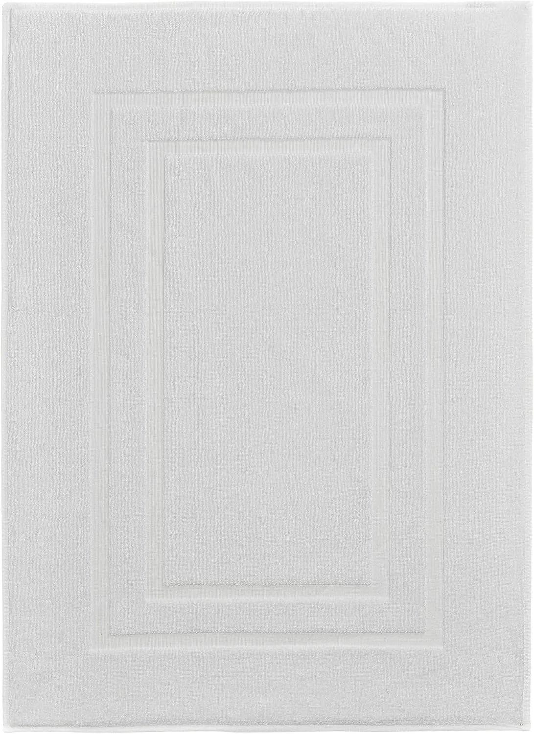 Eco Living Plaza 100% Natural Cotton Terry Cloth Rugs 23.6x31.5in [60x80cm] (Snow White)