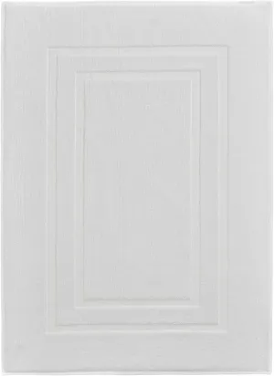 Eco Living Plaza 100% Natural Cotton Terry Cloth Rugs 23.6x31.5in [60x80cm] (Snow White)