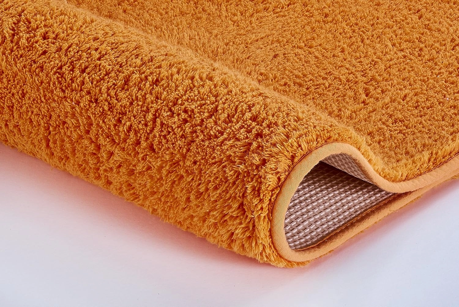 Eco Living Kansas Non-Skid Cotton Bathroom Rug (27.6x47.2in, Orange)