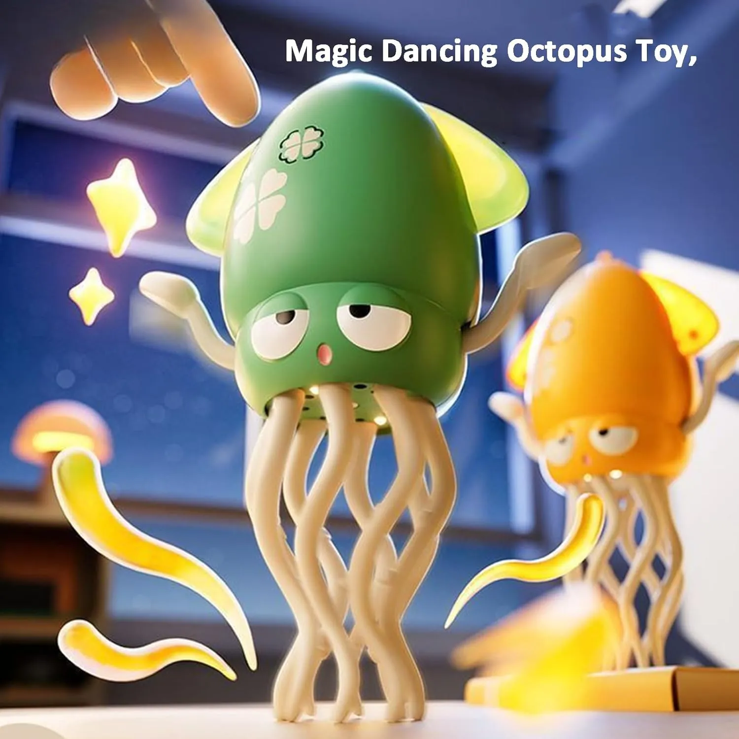 Electric Crawling Octopus Toy, Magic Dancing Octopus Toy, Crazy 8-Leg Auto-Dance octopus toy, Crawling Dancing Automatic Obstacle Sensor toys,Smart-Tentacle Self-Navigating Robotic Pet Toys (Pink, S)