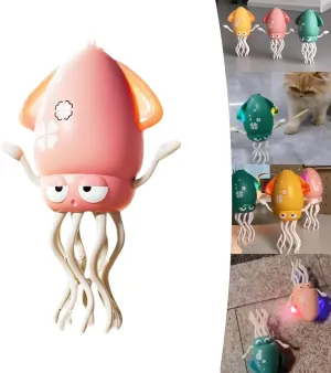 Electric Crawling Octopus Toy, Magic Dancing Octopus Toy, Crazy 8-Leg Auto-Dance octopus toy, Crawling Dancing Automatic Obstacle Sensor toys,Smart-Tentacle Self-Navigating Robotic Pet Toys (Pink, S)
