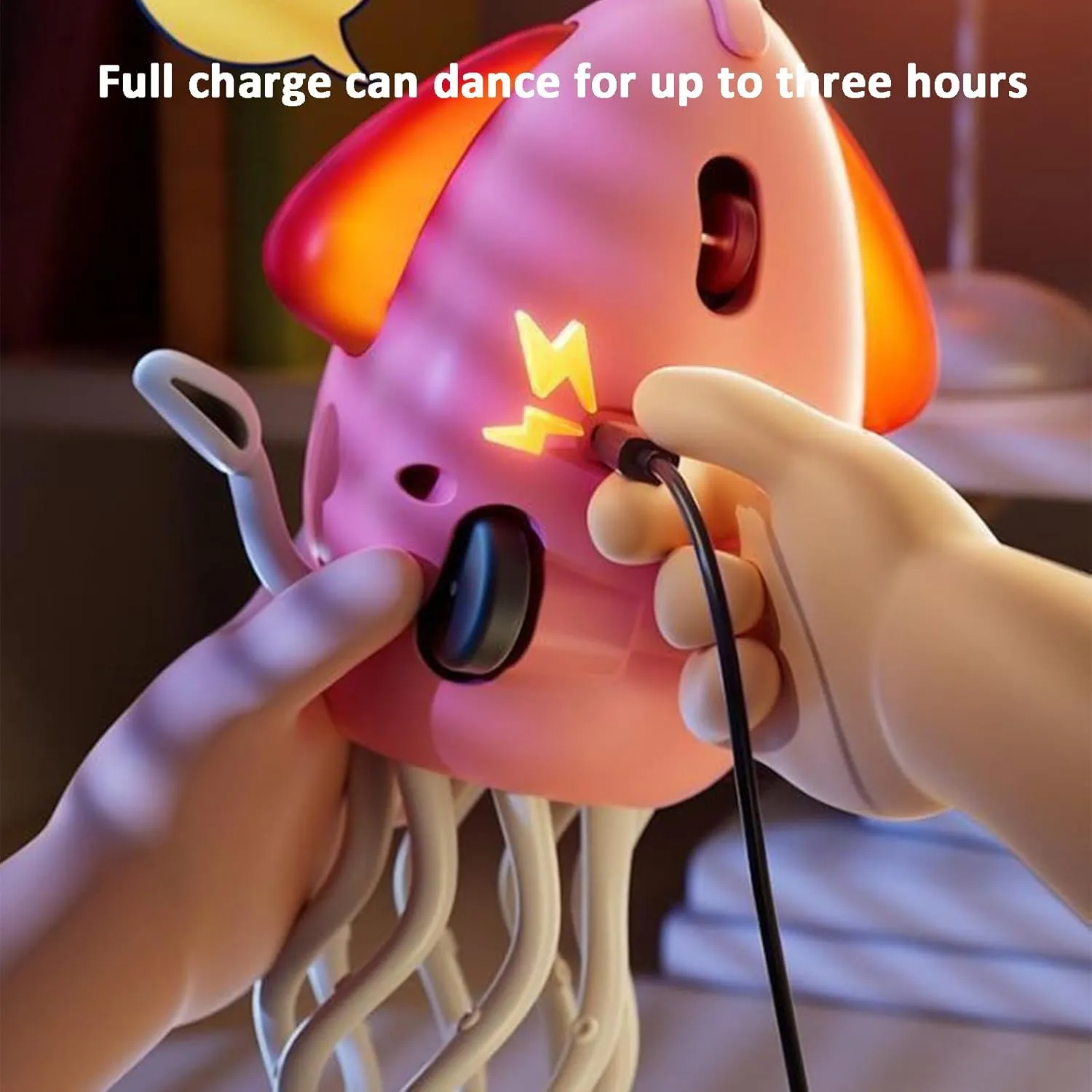 Electric Crawling Octopus Toy, Magic Dancing Octopus Toy, Crazy 8-Leg Auto-Dance octopus toy, Crawling Dancing Automatic Obstacle Sensor toys,Smart-Tentacle Self-Navigating Robotic Pet Toys (Pink, S)
