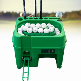 Electric Induction Golf Ball Tee Up Machine,Golf Ball Teeing Device,with 6 Holders Dual Mode Height Adjustable Hold 40 Golf Balls,for Golf Driving Range