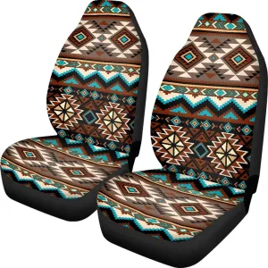 ELEQIN Aztec Tribal Car Front Seat Covers, 2 Pack Polyester Automotive Seat ProtectorsSoft & Breathable, Vehicle Interior Accessories for Most Cars