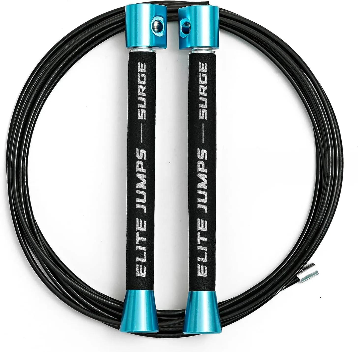 Elite Jumps Surge 3.0 Professional Speed Rope for Double Unders - Patented Dual Bearing Ultra Light-Weight Handle for Premium Spin Control and Kink-Resistant Cable for fast Speed Jump Rope