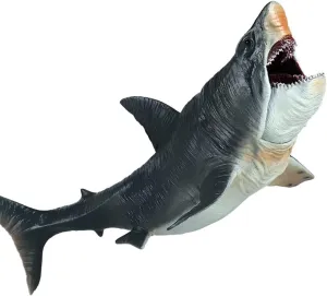 EOIVSH Large Megalodon Shark Toy, Plastic Ocean Animal Figurine, Realistic Sea Monster Toy Figure for Collection Gift, Bath Toy, Cake Topper