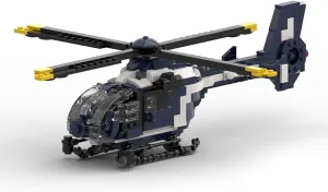 European EC 135 Helicopter Building Kit, Military Transport Series Building Blocks Set (634PCS)