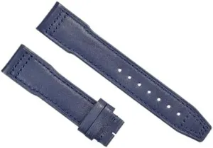 Ewatchparts 20MM LEATHER WATCH BAND STRAP COMPATIBLE WITH IWC PILOT TOP GUN PORTUGUESE SPITFIRE BLUE
