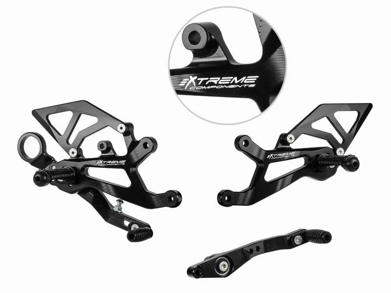 Extreme Components Rearset BMW S1000RR 15-19 STD/GP black w alum