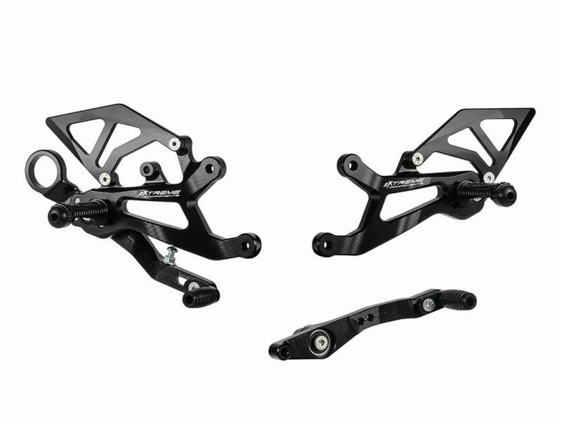 Extreme Components Rearset BMW S1000RR 15-19 STD/GP black w alum
