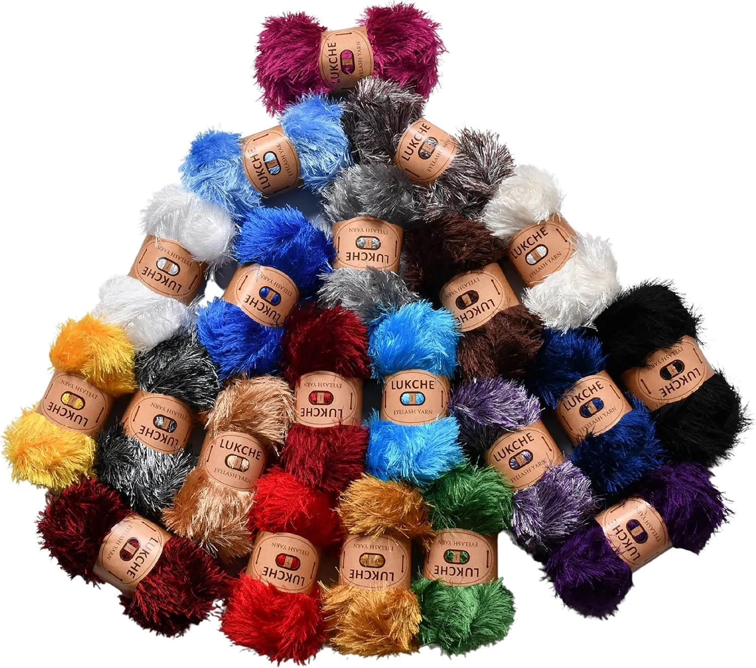 Eyelash Fun Fur Yarn Premium 100% Polyester 164 Yds (150 Mt), 3.53 Oz (100 Gr) Colorful Crochet Yarn Dıy Hand Knitting (Black White, 3 Skein)