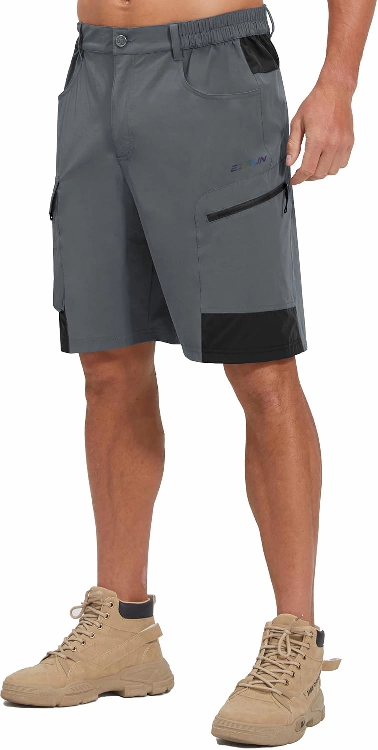 EZRUN Men's Hiking Cargo Shorts Quick Dry Golf Outdoor Work Tactical Shorts with Multi Pocket for Fishing Travel