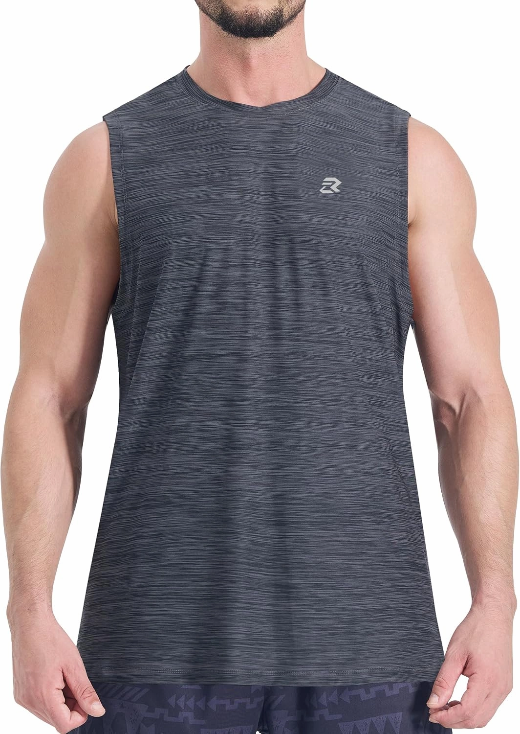 EZRUN Men's Tank Tops Quick Dry Workout Muscle Sleeveless Shirts Summer Gym Athletic Shirt for Swim Beach Running
