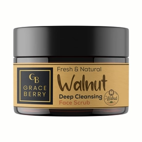 Face Scrub with Vitamin C & Walnut for Women & Men | Removes Dirt, Blackheads & Gently Exfoliates Skin | For Oily, Normal, Dry, Combination & Sensitive Skin (200gm-Pack 1)