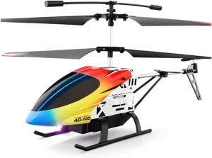 Fall Resistant 3.5 Channels Rc Helicopter for Adults Helicopters Remote Control Charging RC Drone Toys with LED Light Night Sky Flight Teenagers Boys Girls Gift