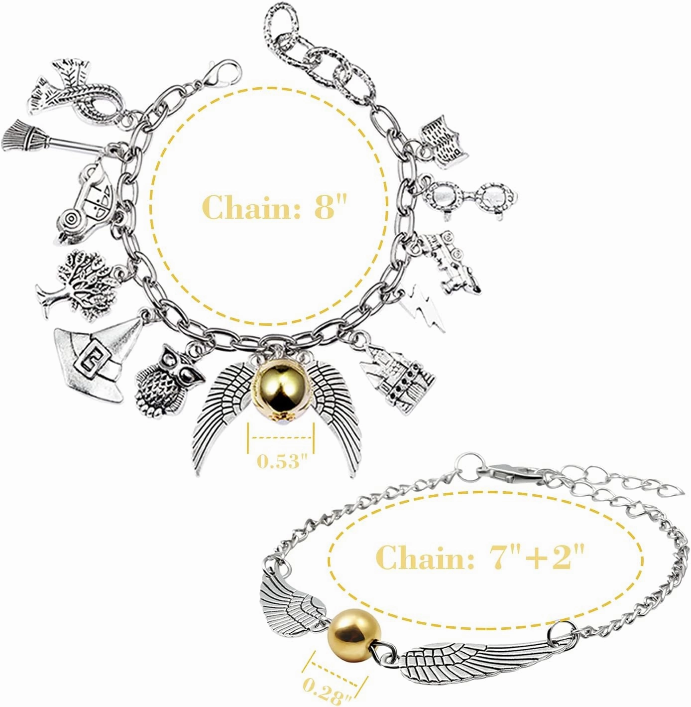 Fancy Space Wizardry Themed Handmade Charm Bracelet Set – Adjustable Jewelry, Birthday Gift for Kids, Girls, Women