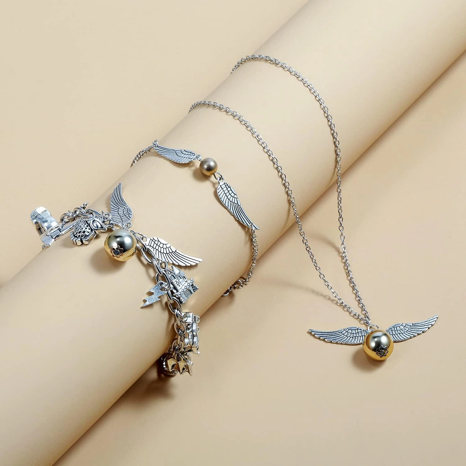 Fancy Space Wizardry Themed Handmade Charm Bracelet Set – Adjustable Jewelry, Birthday Gift for Kids, Girls, Women